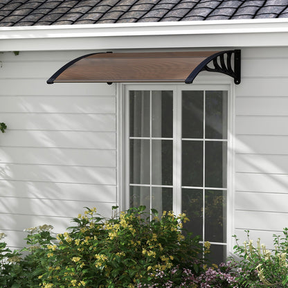 Outdoor Front Door Patio Overhang Awning for Sunlight Rain Snow Wind Protection-80 x 40 Inch