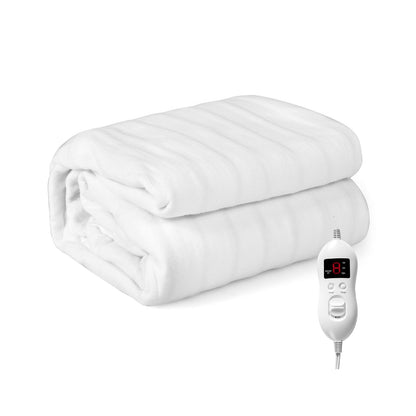 Safe Electric Heated Mattress Pad with 4 Size 8 Temperature 10-Hour Timer-King Size