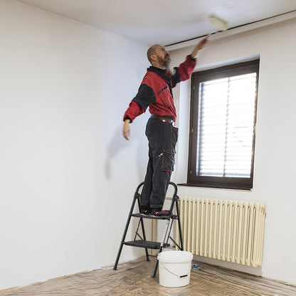 3-Step Ladder with Wide Anti-Slip Pedal-3-Step