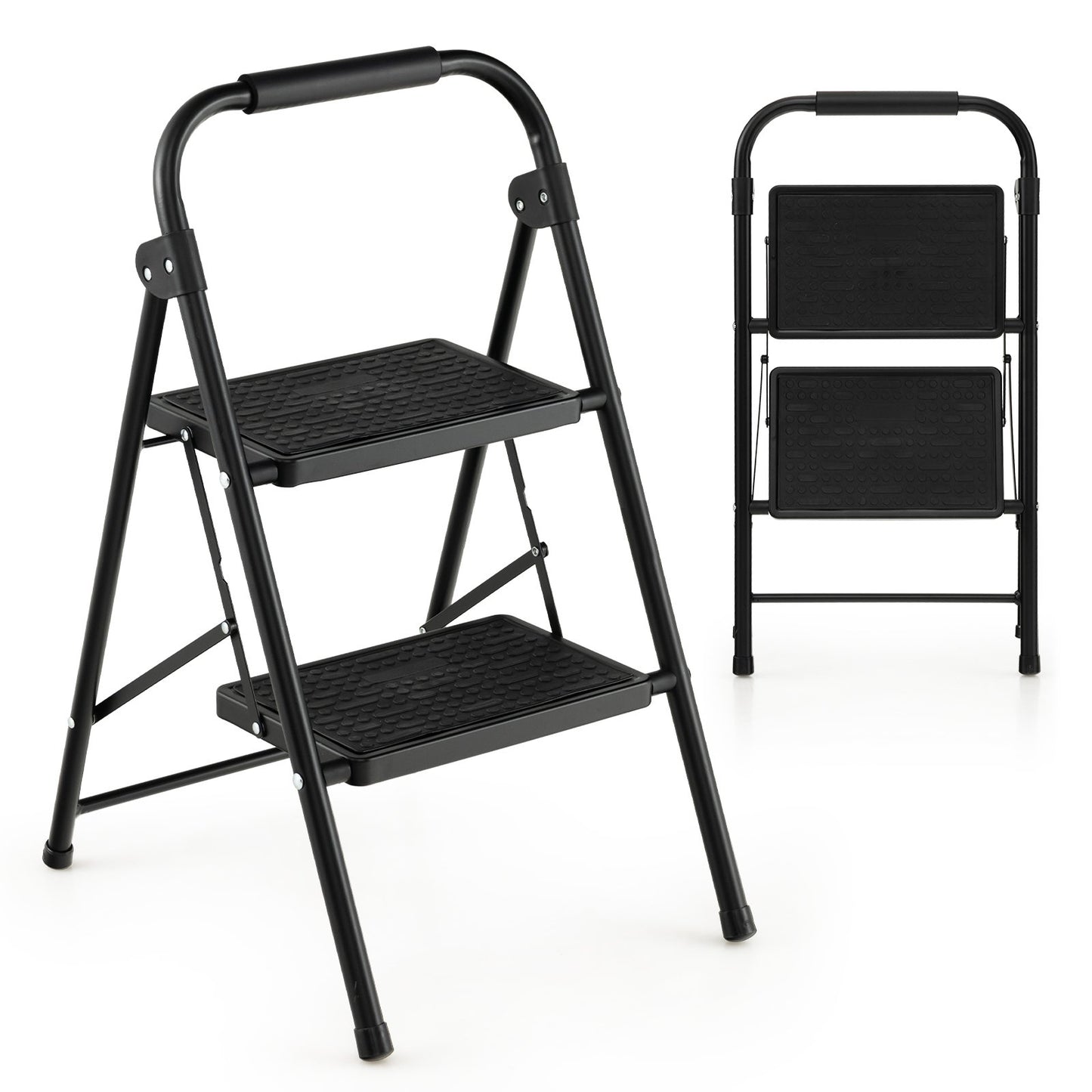 3-Step Ladder with Wide Anti-Slip Pedal-3-Step