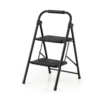 2-Step/3-Step Ladder with Wide Anti-Slip Pedal-2-Step