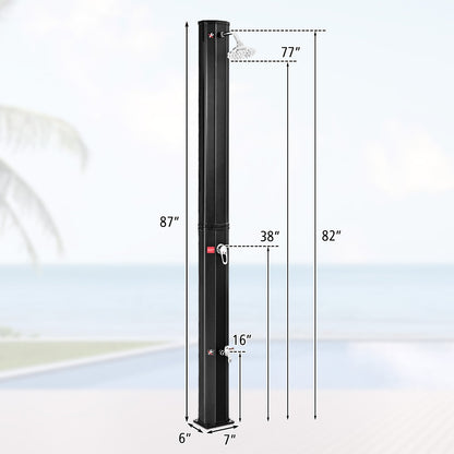 Outdoor Solar Heating 7.2 Ft Adjustable Shower Head