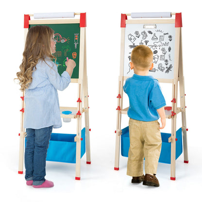 3-in-1 Double-Sided Adjustable Kid Easel for 3-8 Years Old Toddlers