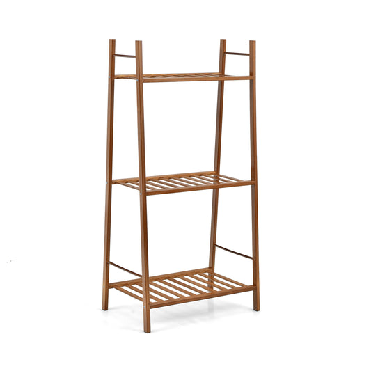 3 Tiers Vertical Bamboo Plant Stand-Brown
