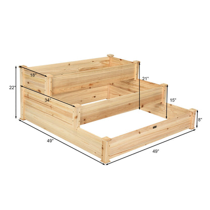 3 Tier Elevated Wooden Vegetable Garden Bed - Direct by Wilsons Home Store