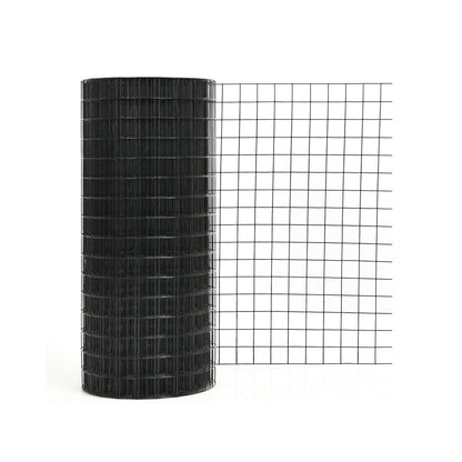 24 x 50 Inch Hardware Cloth 16 Gauge Black Vinyl Coated Welded Wire Mesh 1.5 Inch