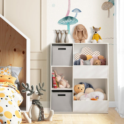 Kids Toy Storage Cabinet Shelf Organizer -Gray
