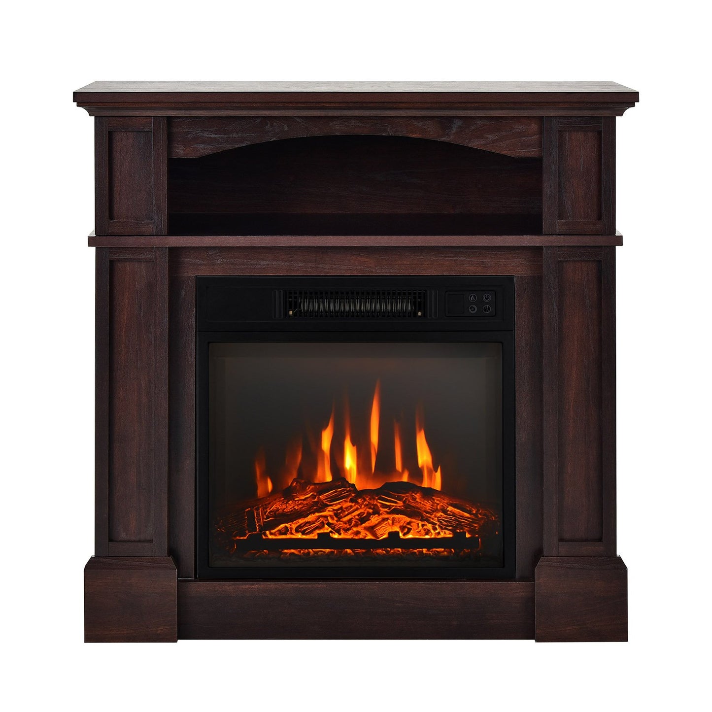 32 Inch 1400W Electric TV Stand Fireplace with Shelf-Natural