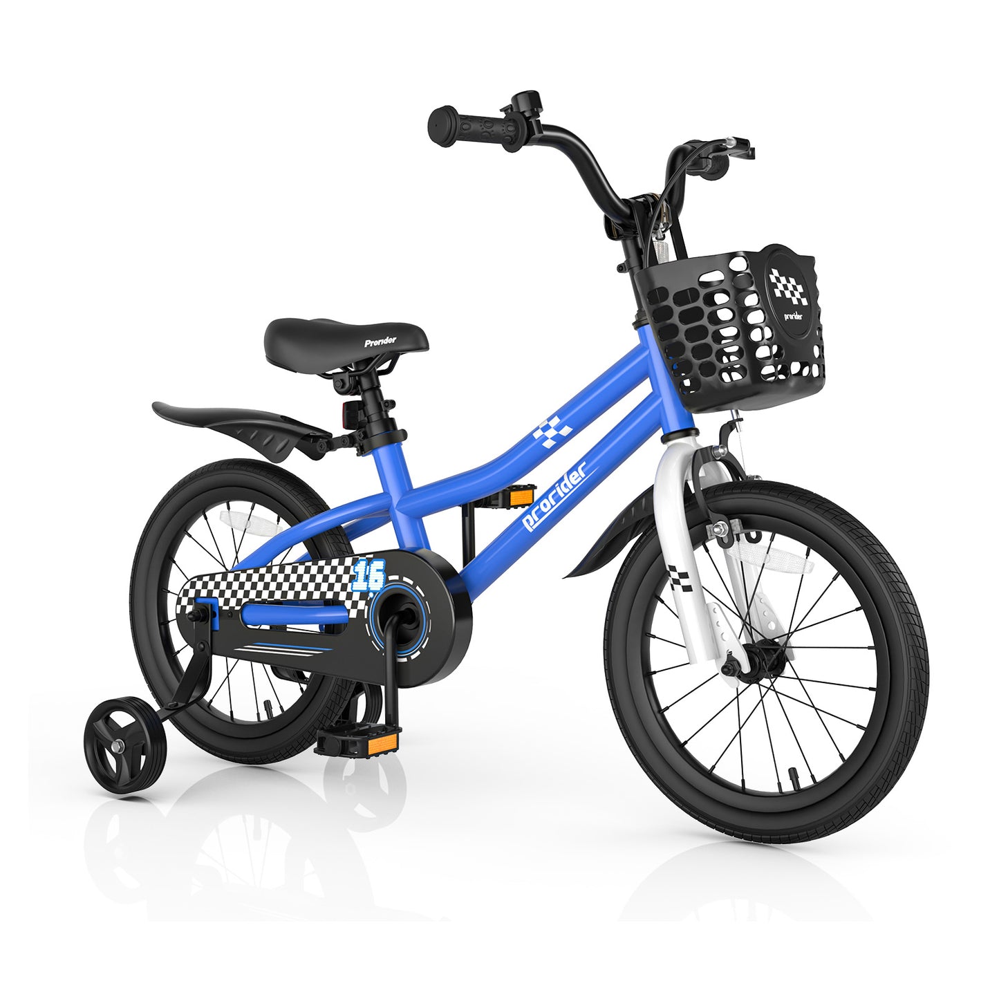 16 Inch Kids Bike with Removable Training Wheels-Navy