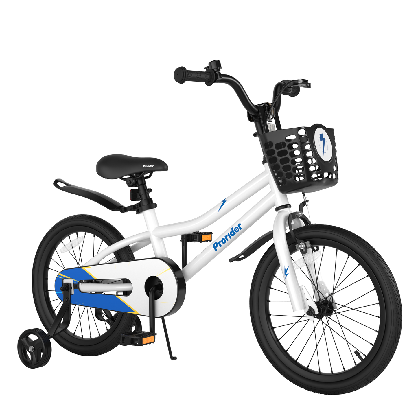 18 Feet Kids Bike with Removable Training Wheels-Black & White