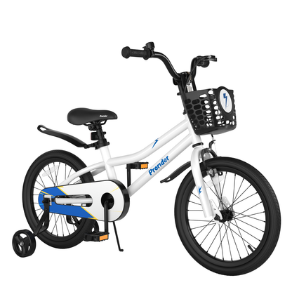 18 Feet Kids Bike with Removable Training Wheels-Black & White