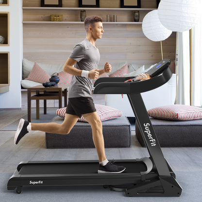 3.75HP Electric Folding Treadmill with Auto Incline 12 Program APP Control