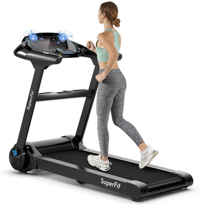 2.25HP Folding Treadmill Running Jogging Machine with APP heart rate bluetooth