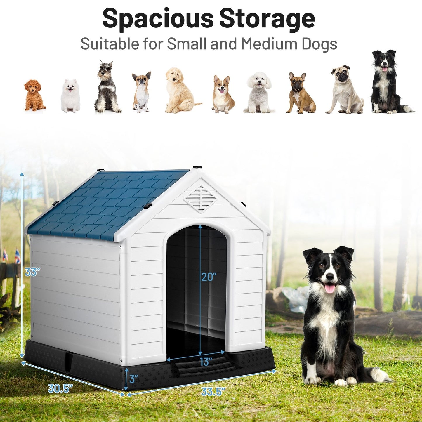 Plastic Waterproof Ventilate Pet Puppy House