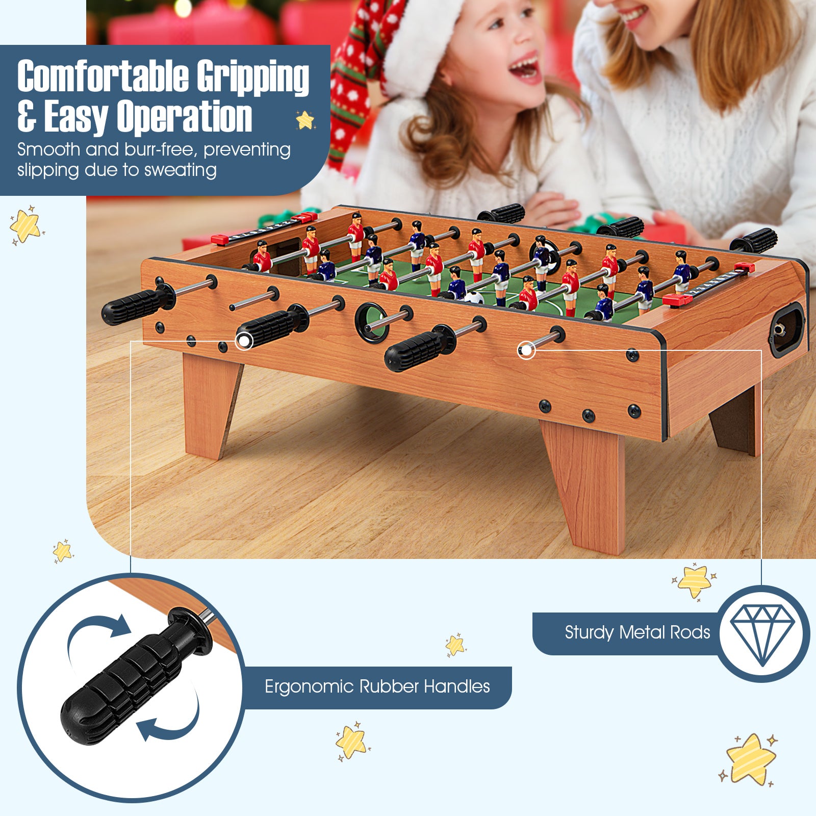 27 Inch Indoor Competition Game Foosball Table with Legs - Direct by Wilsons Home Store