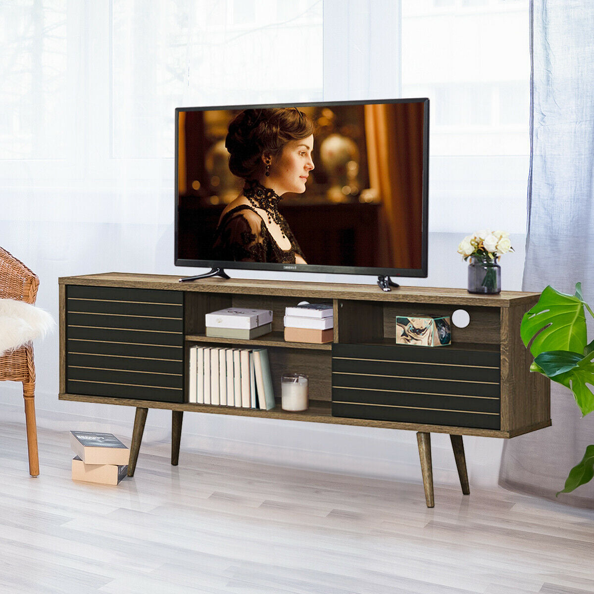 Mid-Century Modern TV Stand for TVs up to 65 Inch