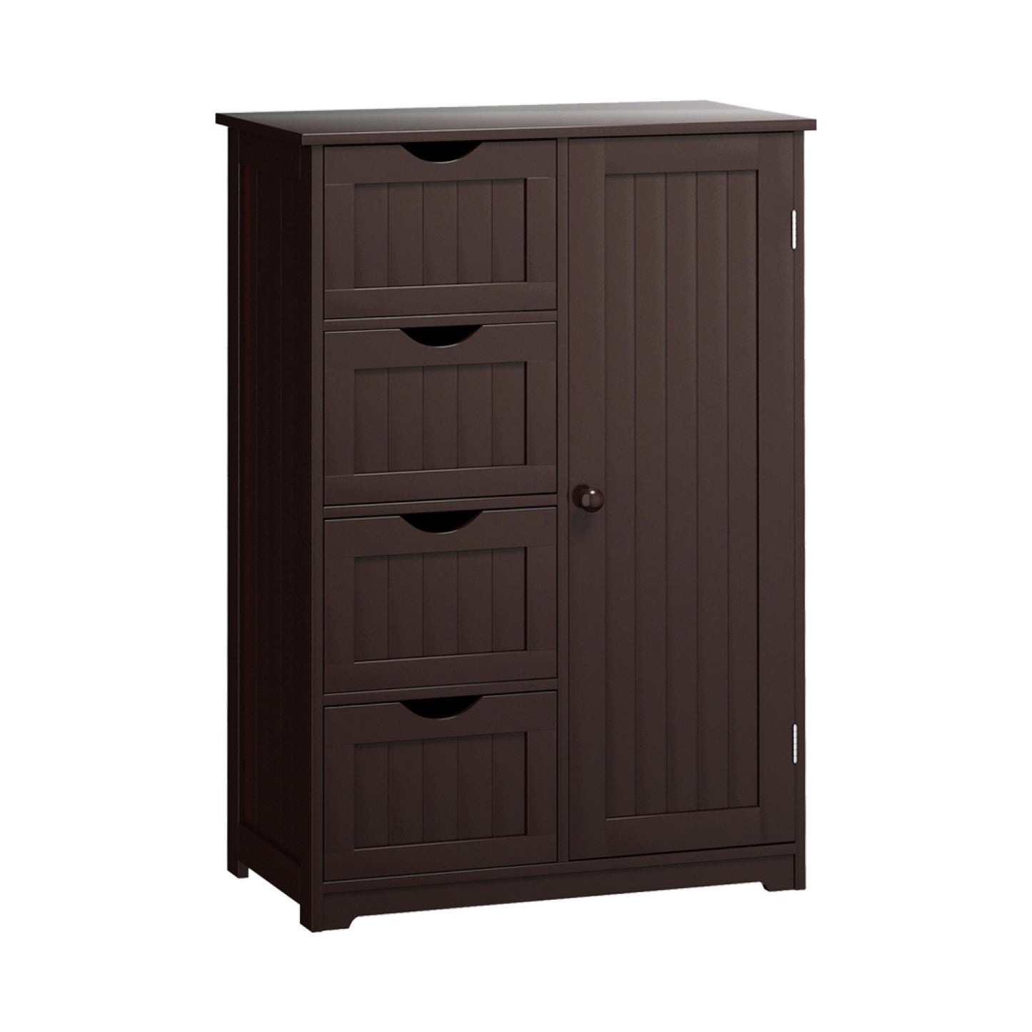 Standing Indoor Wooden Cabinet with 4 Drawers-Black