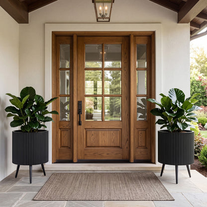 16.5-inch outdoor plant pot with stand and tapered legs, ideal for garden raised beds, by Wilsons Home Store