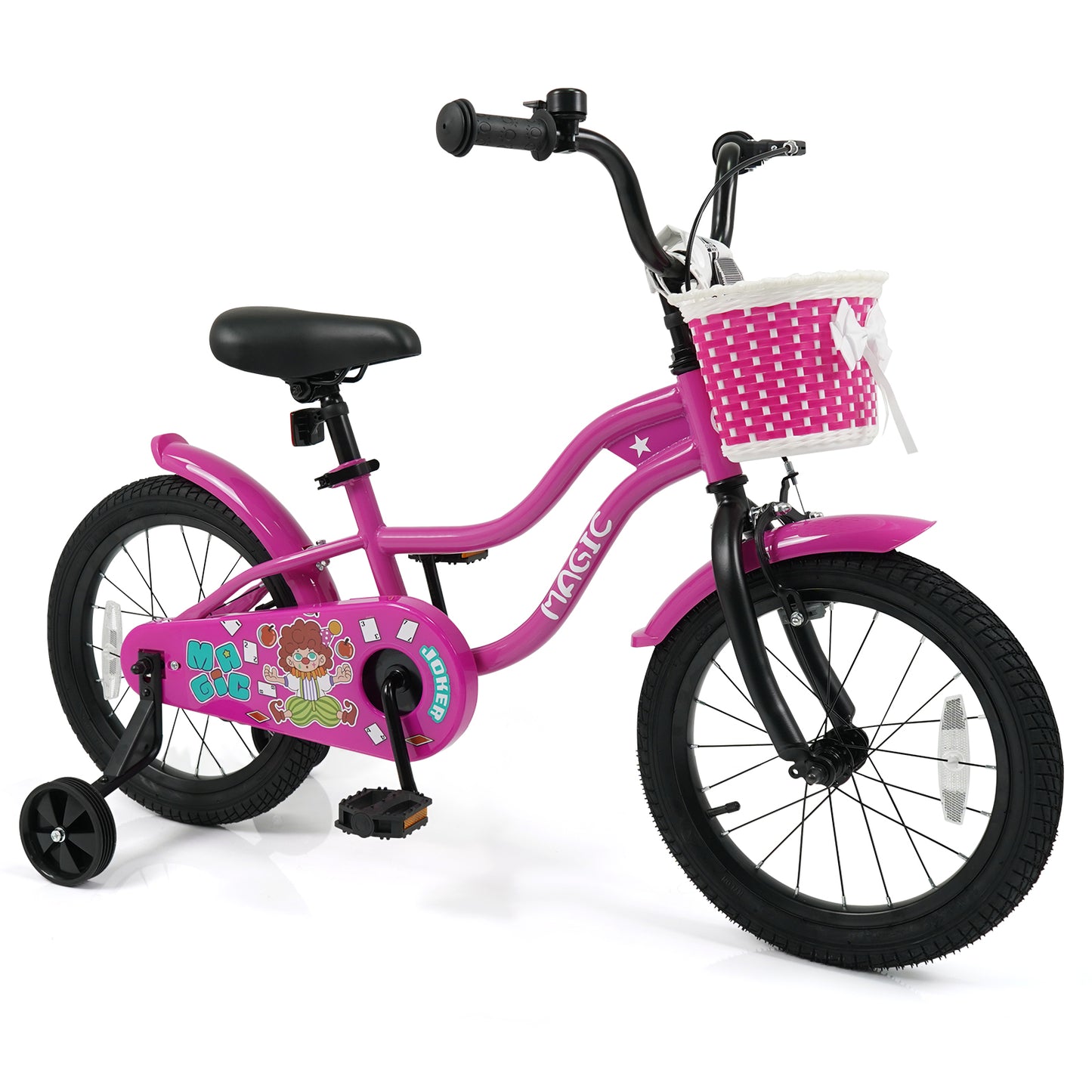 16 Inch Kids Bike with Training Wheels for Aged 4-7 Years Old - Magic Rose