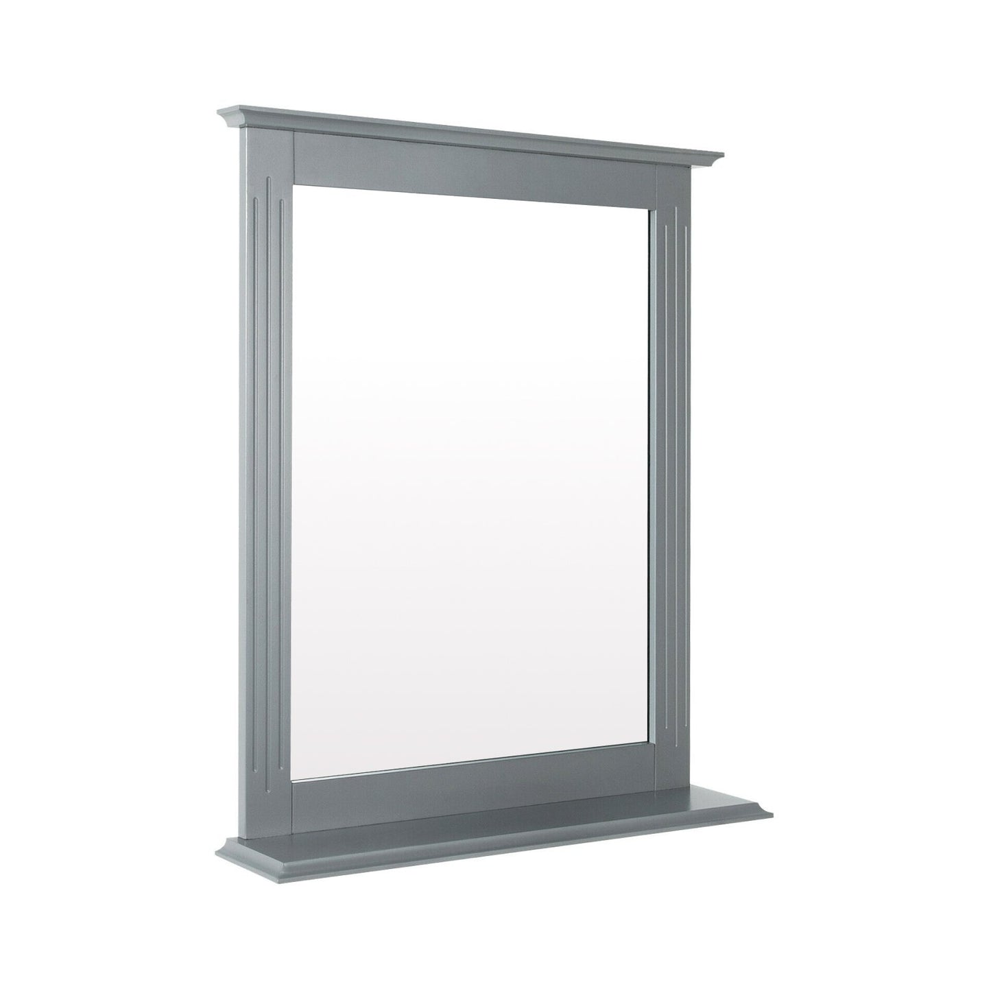 Wall-Mounted Multipurpose Vanity Mirror with Shelf-Black