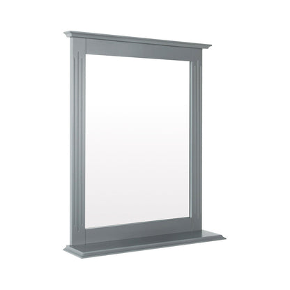 Wall-Mounted Multipurpose Vanity Mirror with Shelf-Black