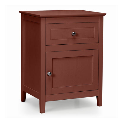 2-Tier Accent Table with Spacious Tabletop-Dark Brown