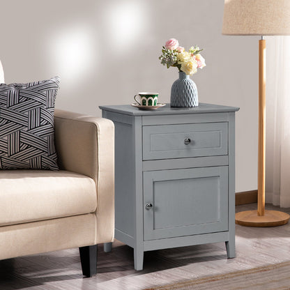 2-Tier Accent Table with Spacious Tabletop-Dark Brown