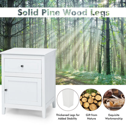 2-Tier Accent Table with Spacious Tabletop-Dark Brown