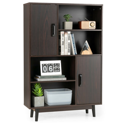 Sideboard Storage Cabinet with Door Shelf-Espresso