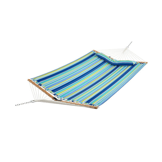 Foldable Portable Patio Hammock Swing Chair Bed with Detachable Pillow