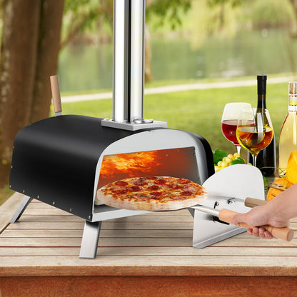 Portable Multi-Fuel Pizza Oven with Pizza Stone and Pizza Peel