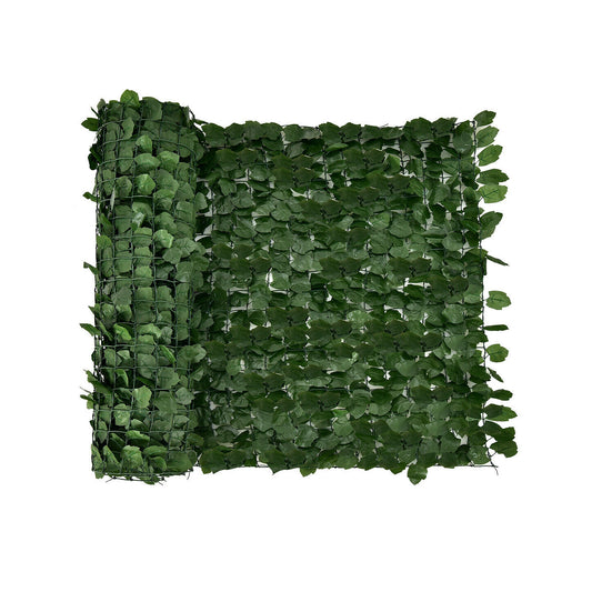 Artificial ivy privacy fence screen in 118x39 inches, ideal for outdoor fence decor, providing greenery and privacy.
