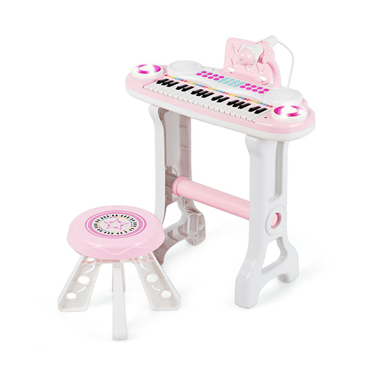 37-key Kids Electronic Piano Keyboard Playset-Pink