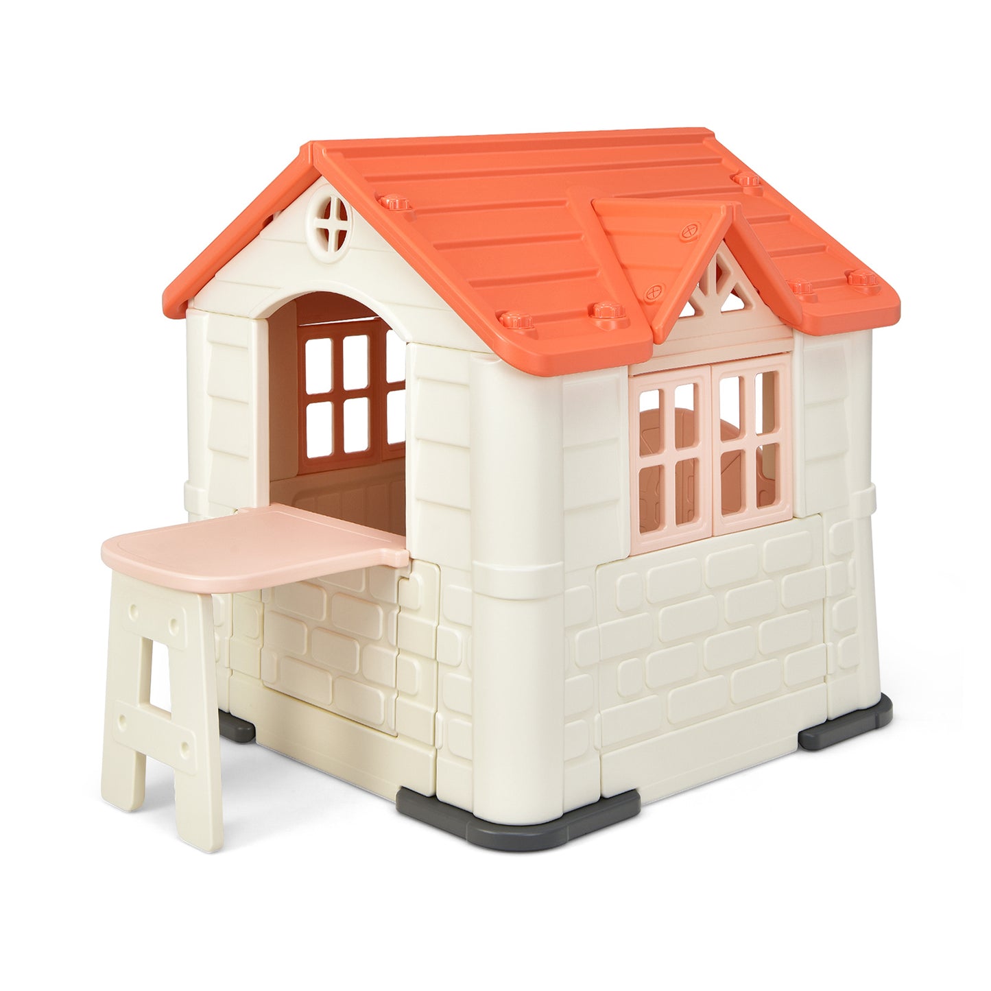 Kid’s Playhouse Pretend Toy House For Boys and Girls 7 Pieces Toy Set-Blue