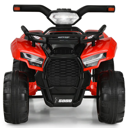 6V Kids ATV Quad Electric Ride On Car with LED Light and MP3-Red