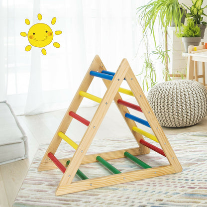 Climbing Triangle Ladder with 3 Levels for Kids-Multicolor