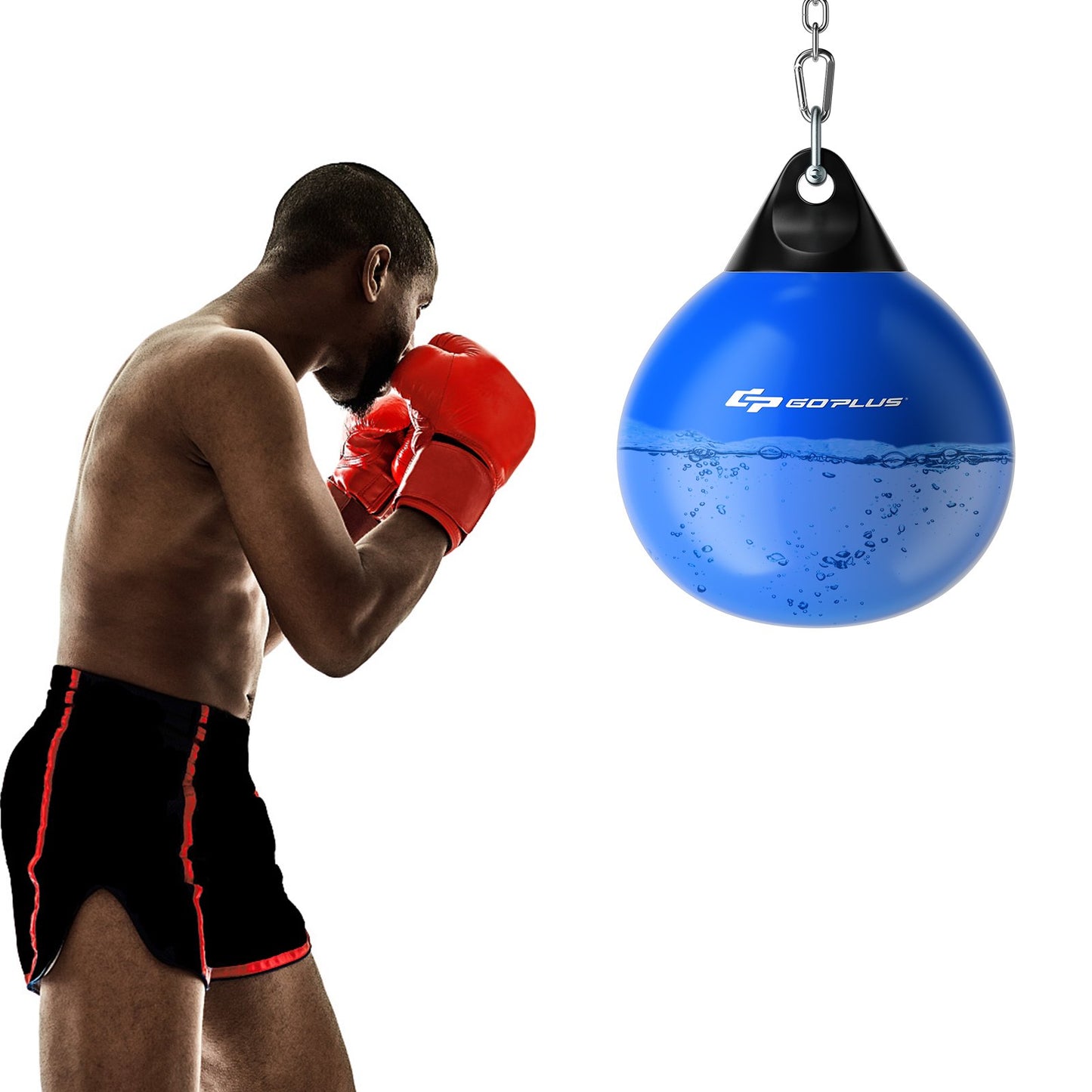 21 Inch Water Punching Bag with Adjustable Metal Chain-Black
