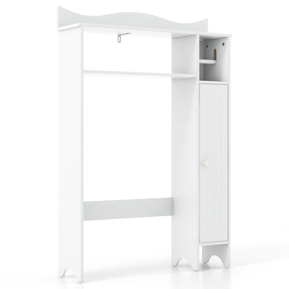 Over the Toilet Storage Cabinet with Toilet Paper Holder-Gray