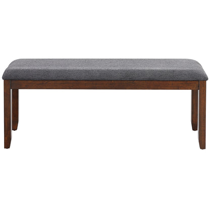 Upholstered Entryway Bench Footstool with Wood Legs
