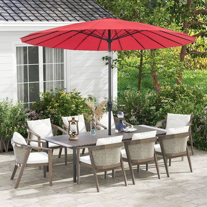 9 Feet Round Patio Umbrella with 18 Fiberglass Ribs-Navy