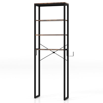 4-Tier Adjustable Bathroom Metal Storage Rack