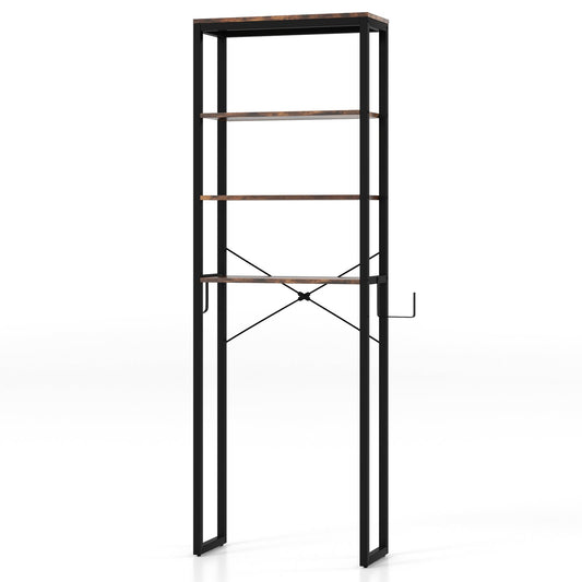 4-Tier Adjustable Bathroom Metal Storage Rack