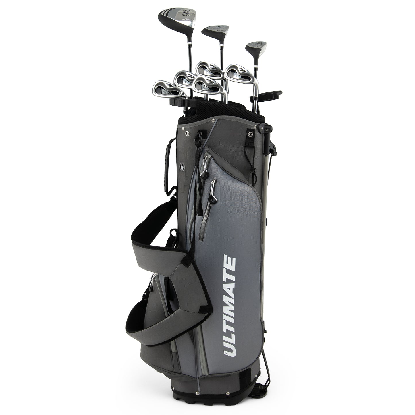 Men’s Profile Complete Golf Club Package Set Includes 10 Pieces-Gray