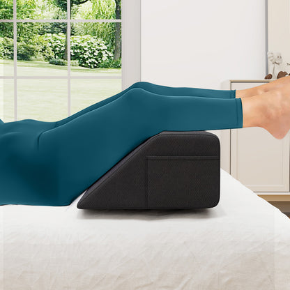 Full-size bed wedge pillow with storage bag, designed for comfort and support in bedroom bedding by Wilsons Home Store.