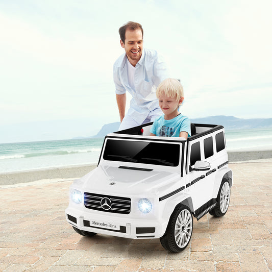 12V Battery Powered Licensed Mercedes-Benz G500 Kids Ride-on Car-White