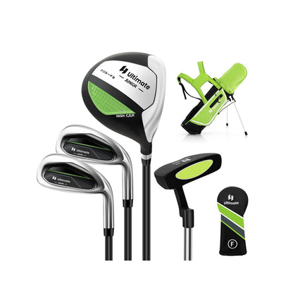 Junior Complete Golf Club Set Right Hand with Rain Hood for Kids-Blue