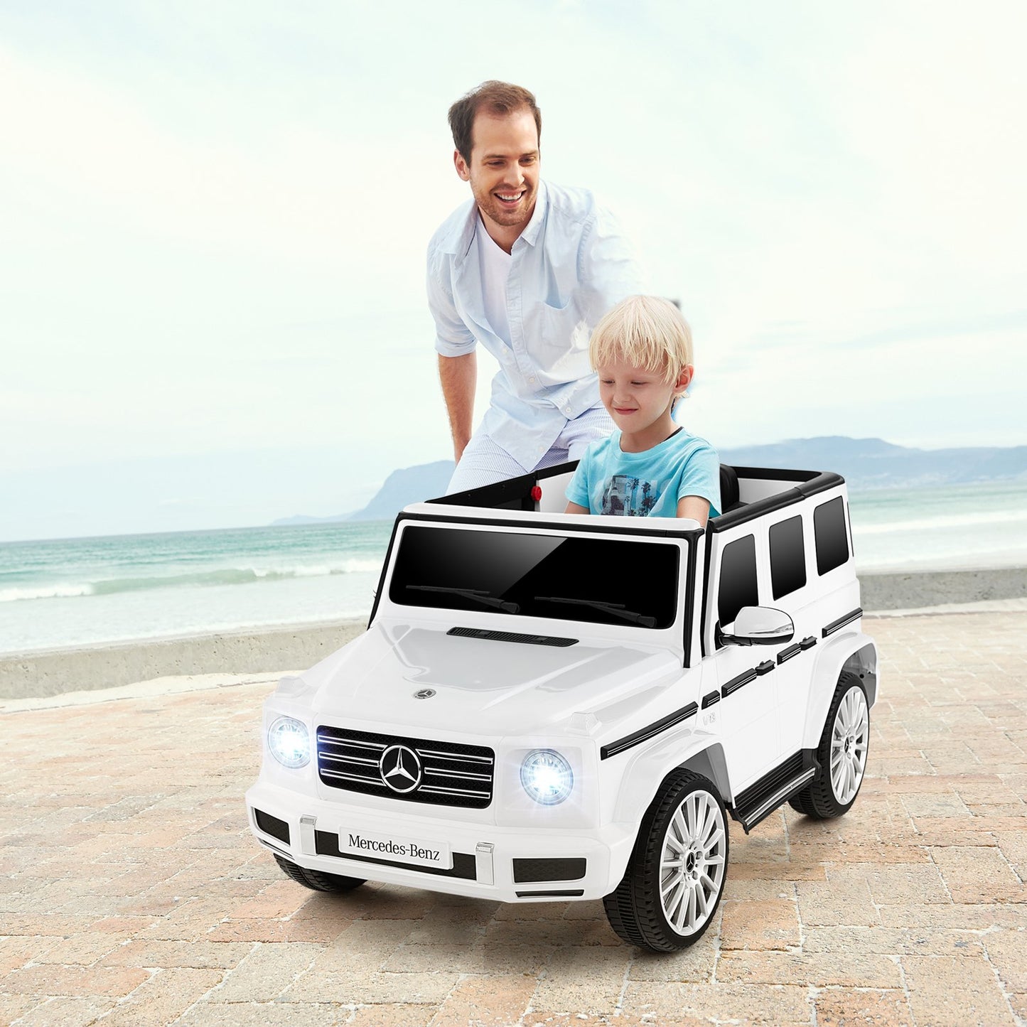 12V Battery Powered Licensed Mercedes-Benz G500 Kids Ride-on Car-Black