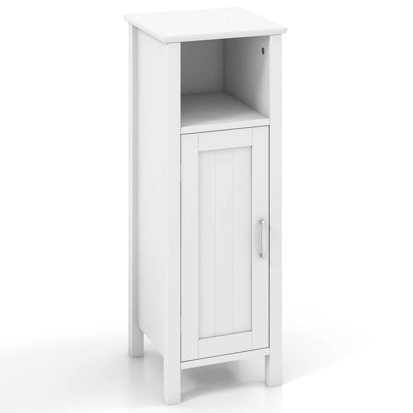 1-Door Freestanding Bathroom Cabinet with Open Shelf