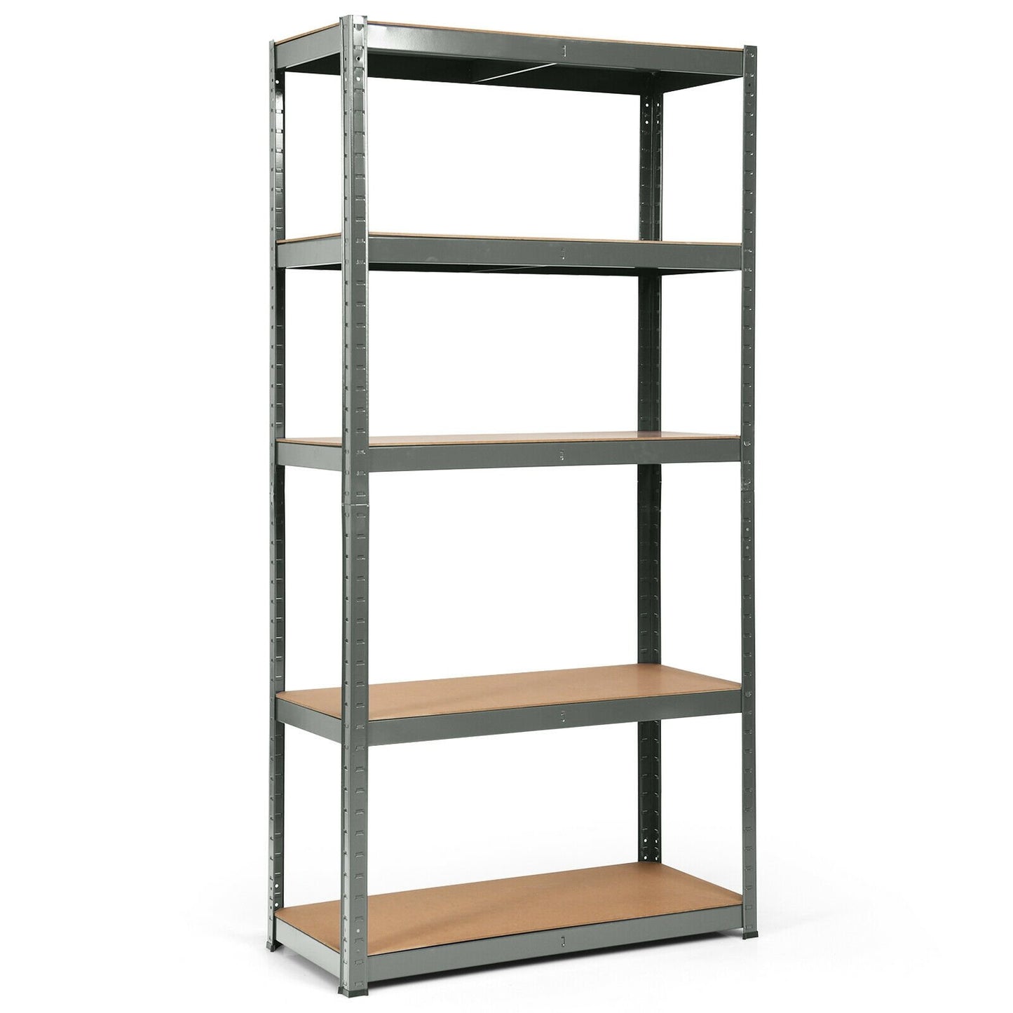72 Inch Storage Rack with 5 Adjustable Shelves for Books Kitchenware-Black