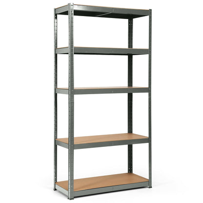 72 Inch Storage Rack with 5 Adjustable Shelves for Books Kitchenware-Black